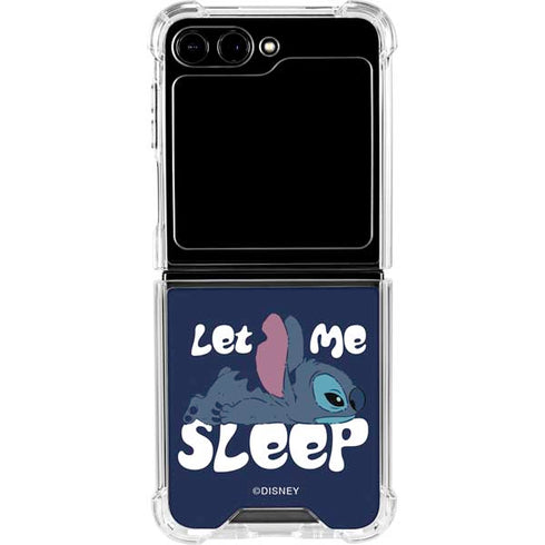 Disney Lilo and Stitch Let Me Sleep Galaxy Z Flip6 Clear Case